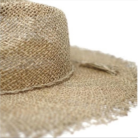 #80 CLOSEOUT FIRM 🌸New!Fray Edge Sea Grass Rancher Hat - Picture 5 of 9
